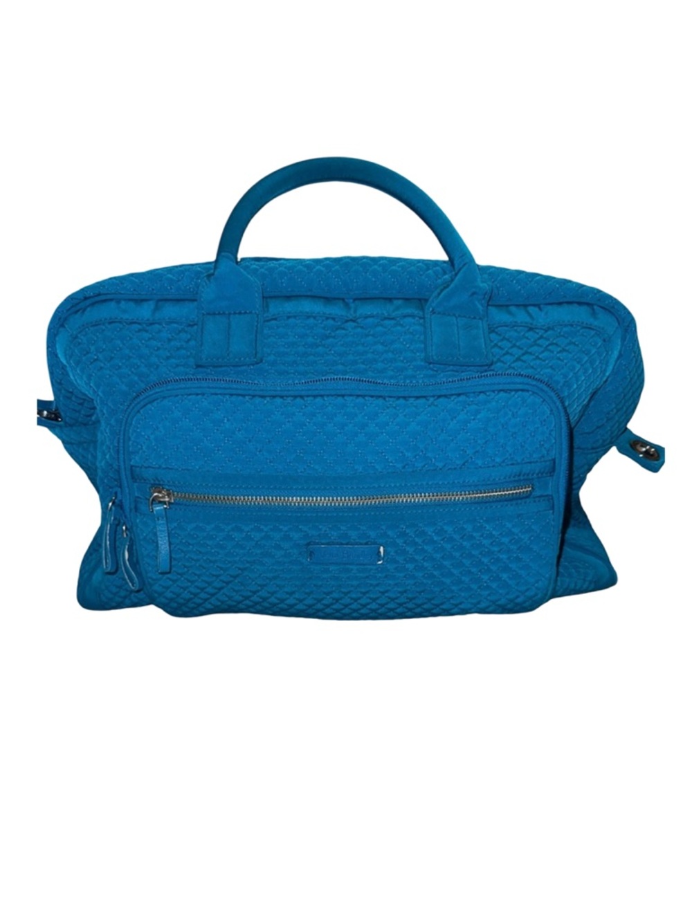 Vera Bradley Quilted Weekender Duffel Bag Teal Blue Travel Carry-On